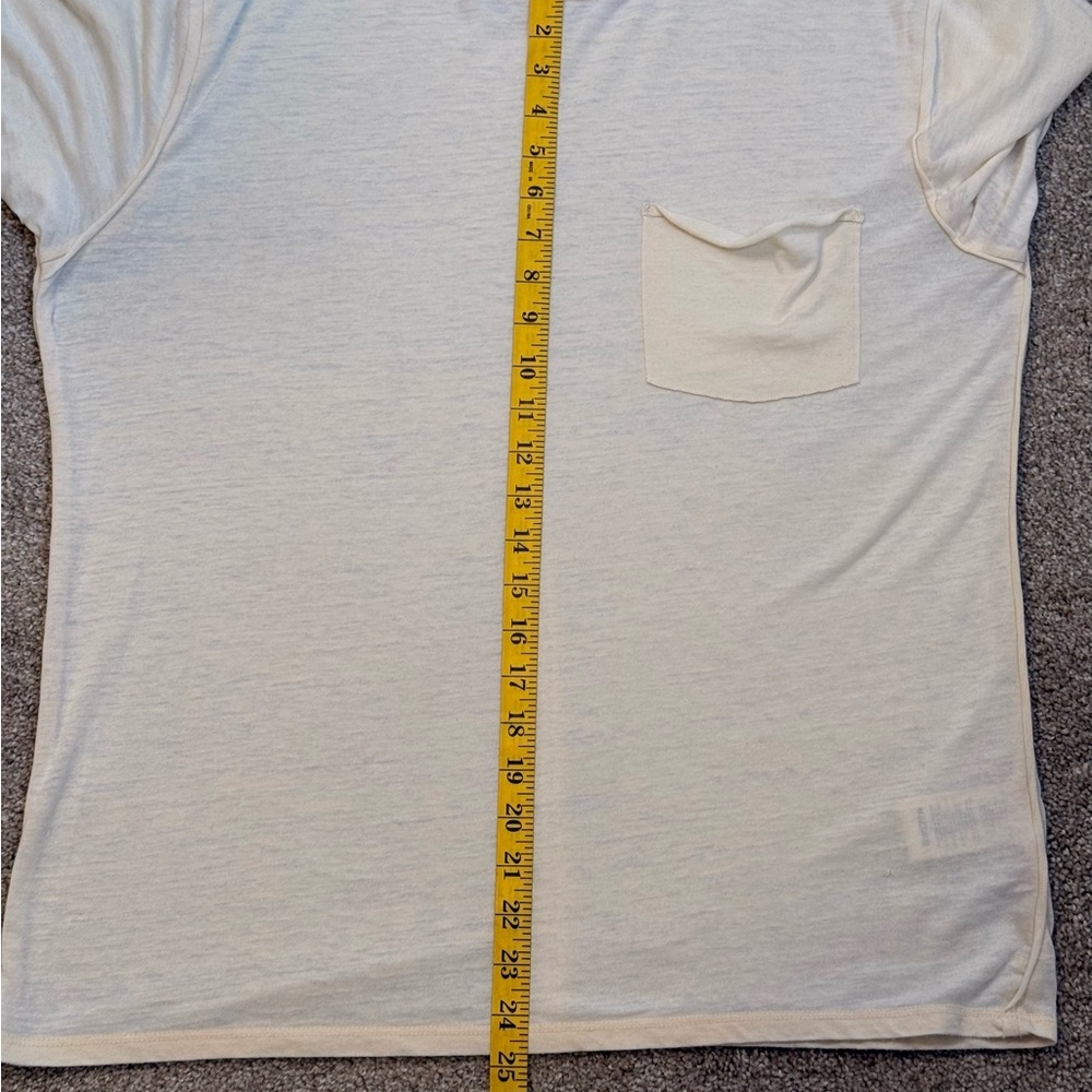 WE THE FREE Light Cream Raw Hemmed Tee FLAW - Picture 9 of 12